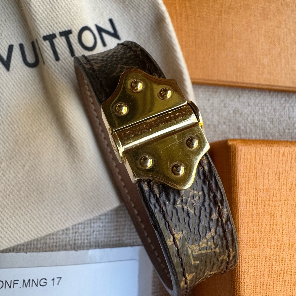 Louis Vuitton Monogram Brown and Gold Bracelet - Picture 5 of 8